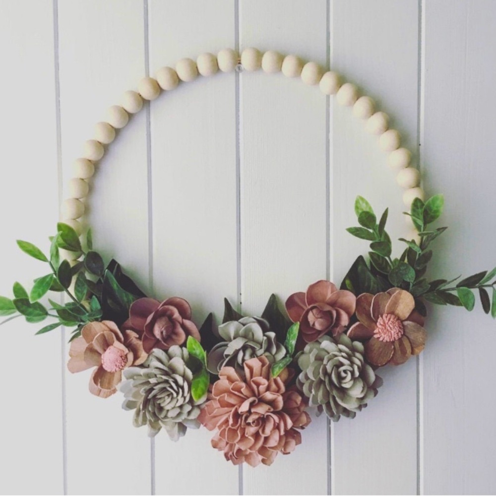 Custom sola wood hanging arrangement